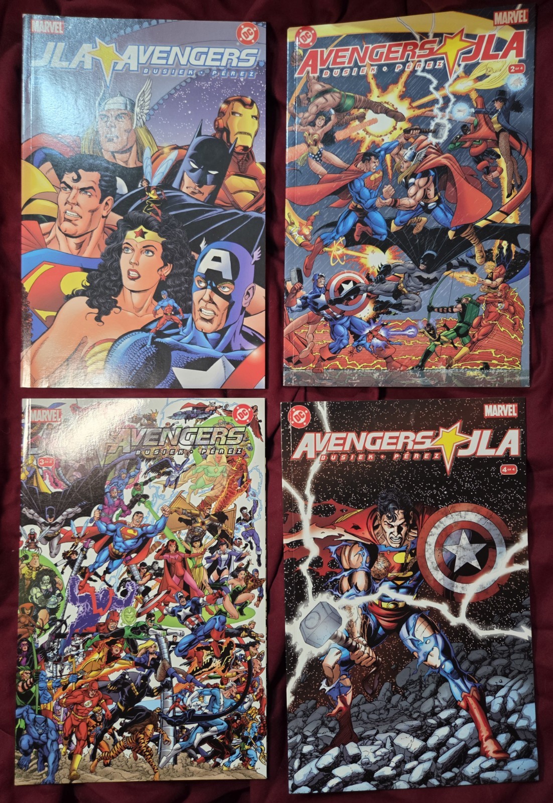 JLA AVENGERS #1 #2 #3 #4 First Print Set | NM+ NM NM- | George Perez DC Marvel 
