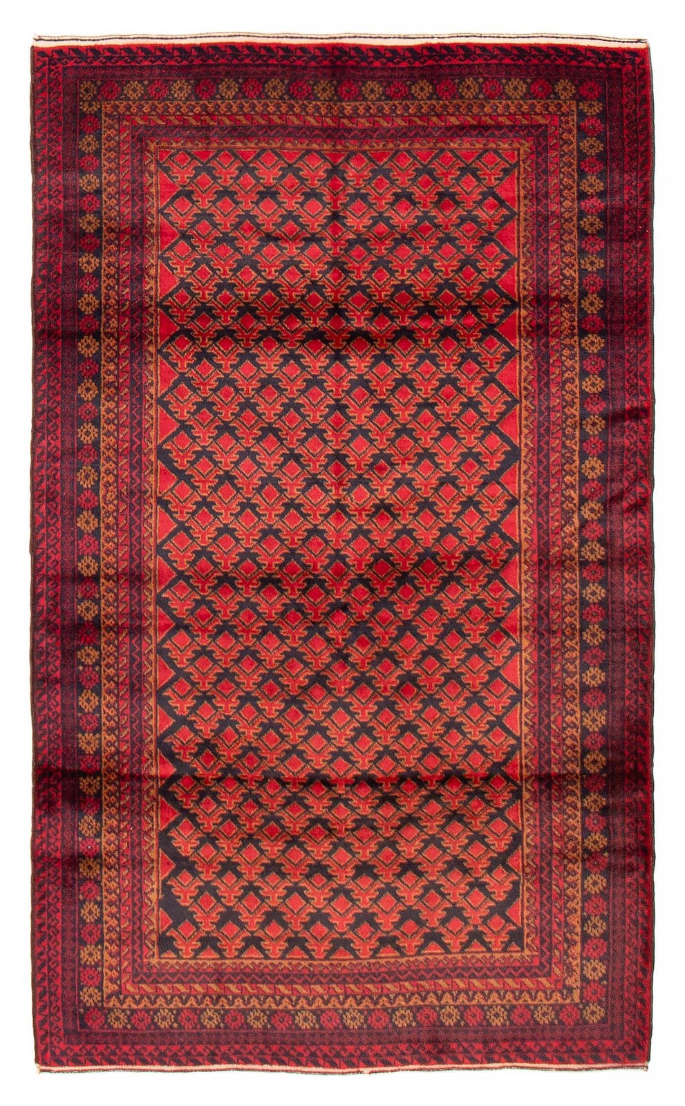 Vintage Traditional Hand-Knotted Area Rug 3\'7\