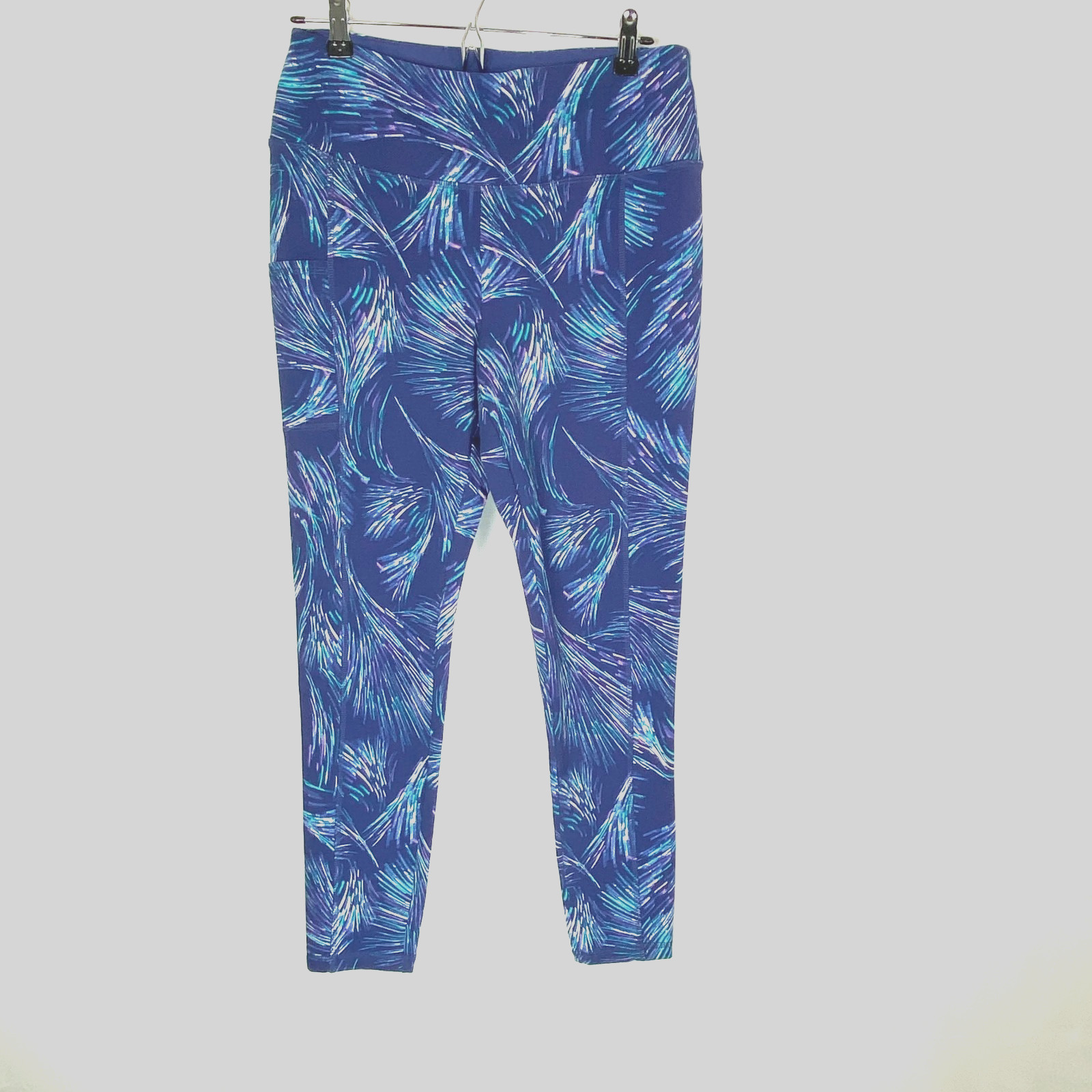 Chico\'s Weekend NWT Sz 1 Rainbow Multicolor Geometric Leggings Workout Gym