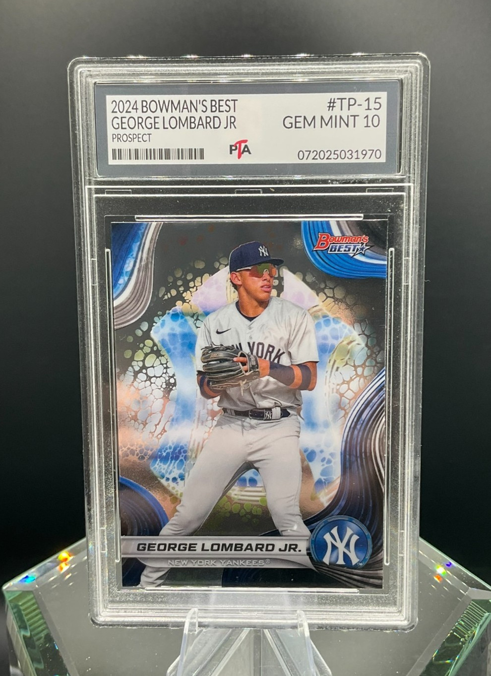 2024 Bowman\'s Best Top Prospect George Lombard Yankees ~ GEM MINT PTA 10🔥