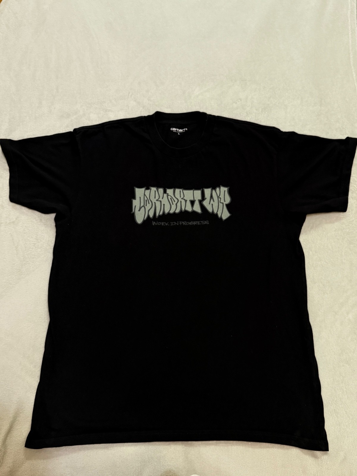 Carhartt WIP S/S Throw Up T-Shirt Black Size L Organic Cotton Graffiti Logo Tee