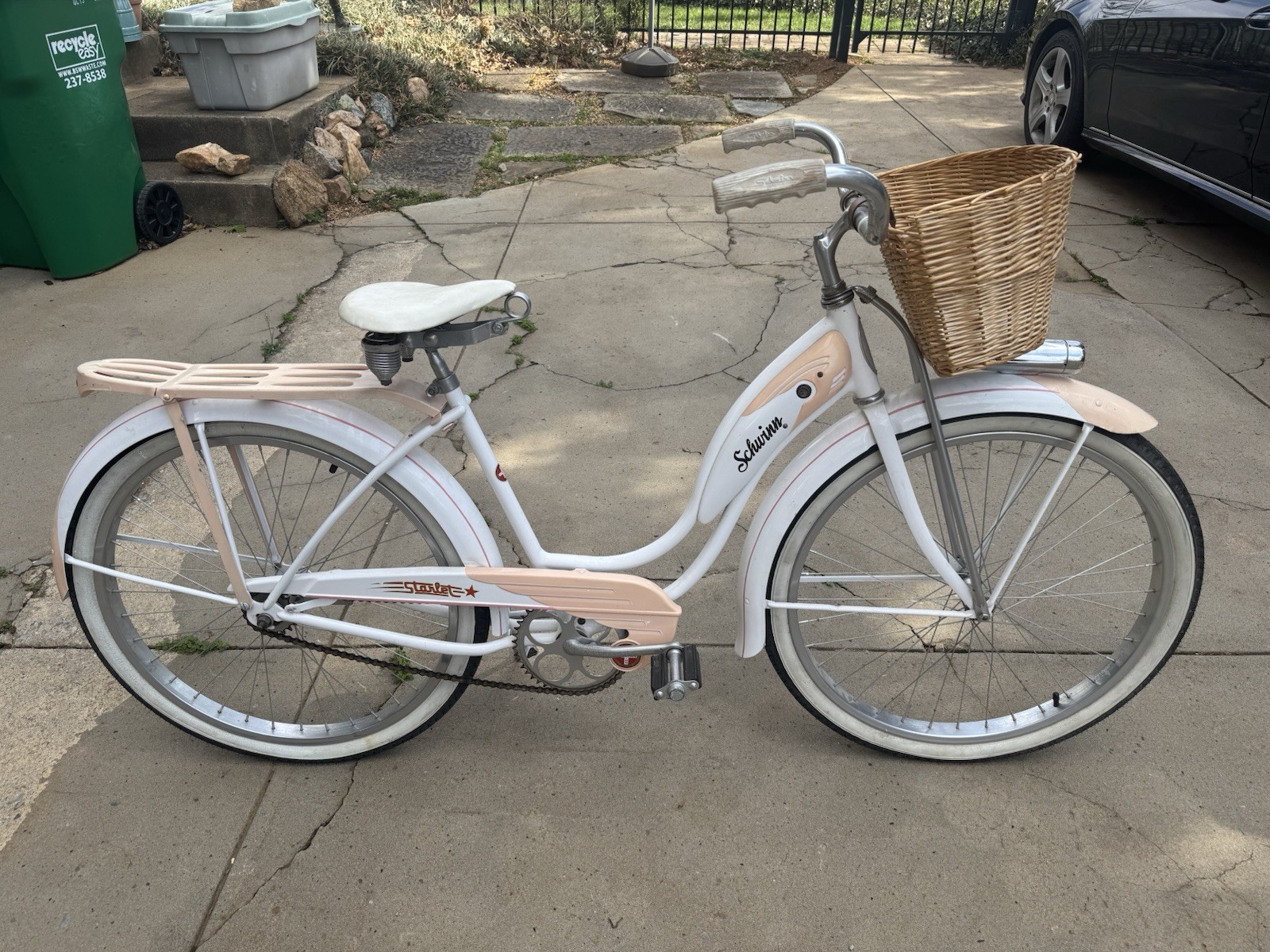 1953 Schwinn Pink starlet ladies bicycle 26” with Basket.  In great condition