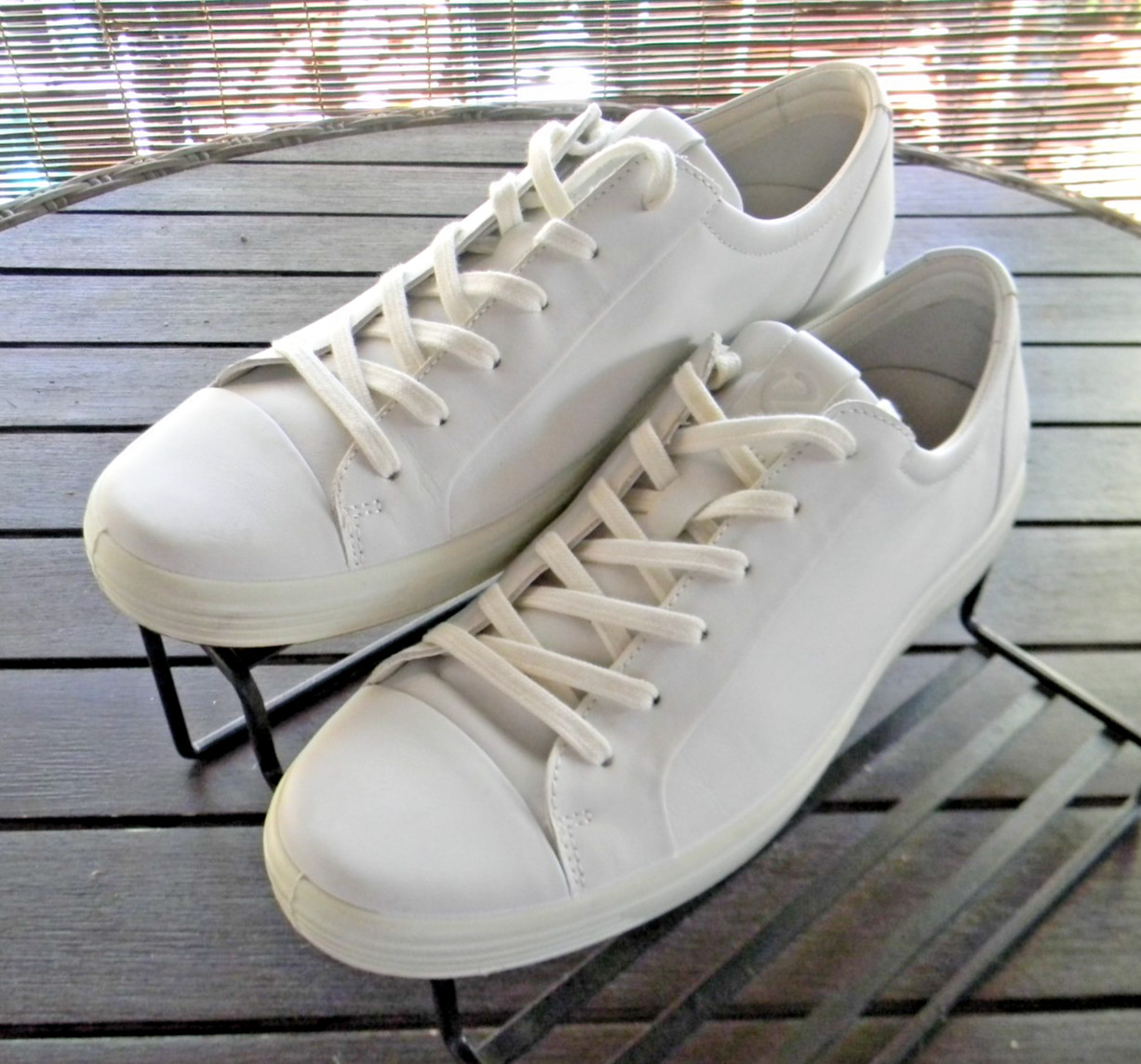 ECCO Men\'s Street Tray Classic Sneaker White Leather EU 44 Size 10 - 10.5 US