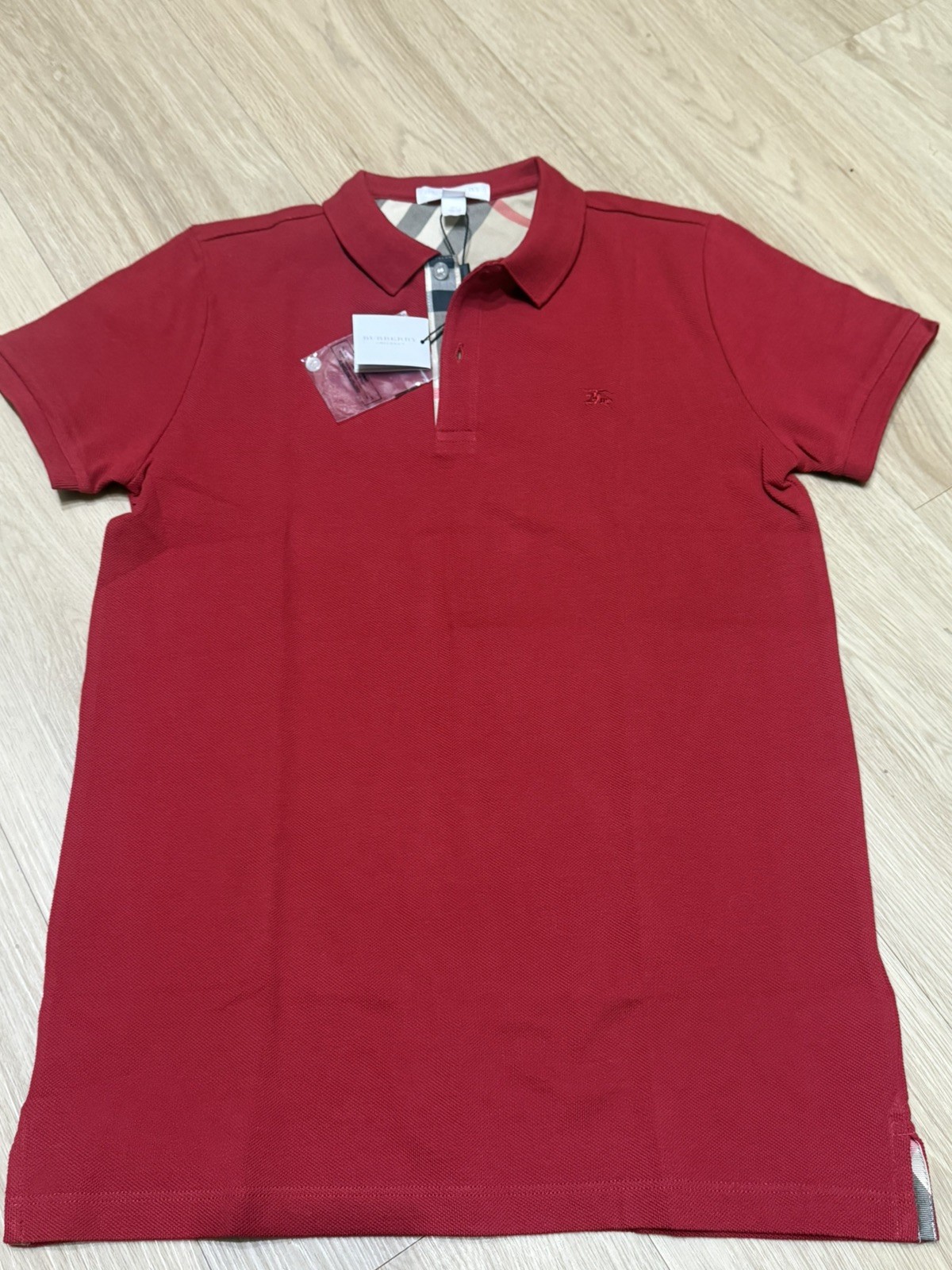 NWT BURBERRY Polo Shirt Kids SZ 14 US Red