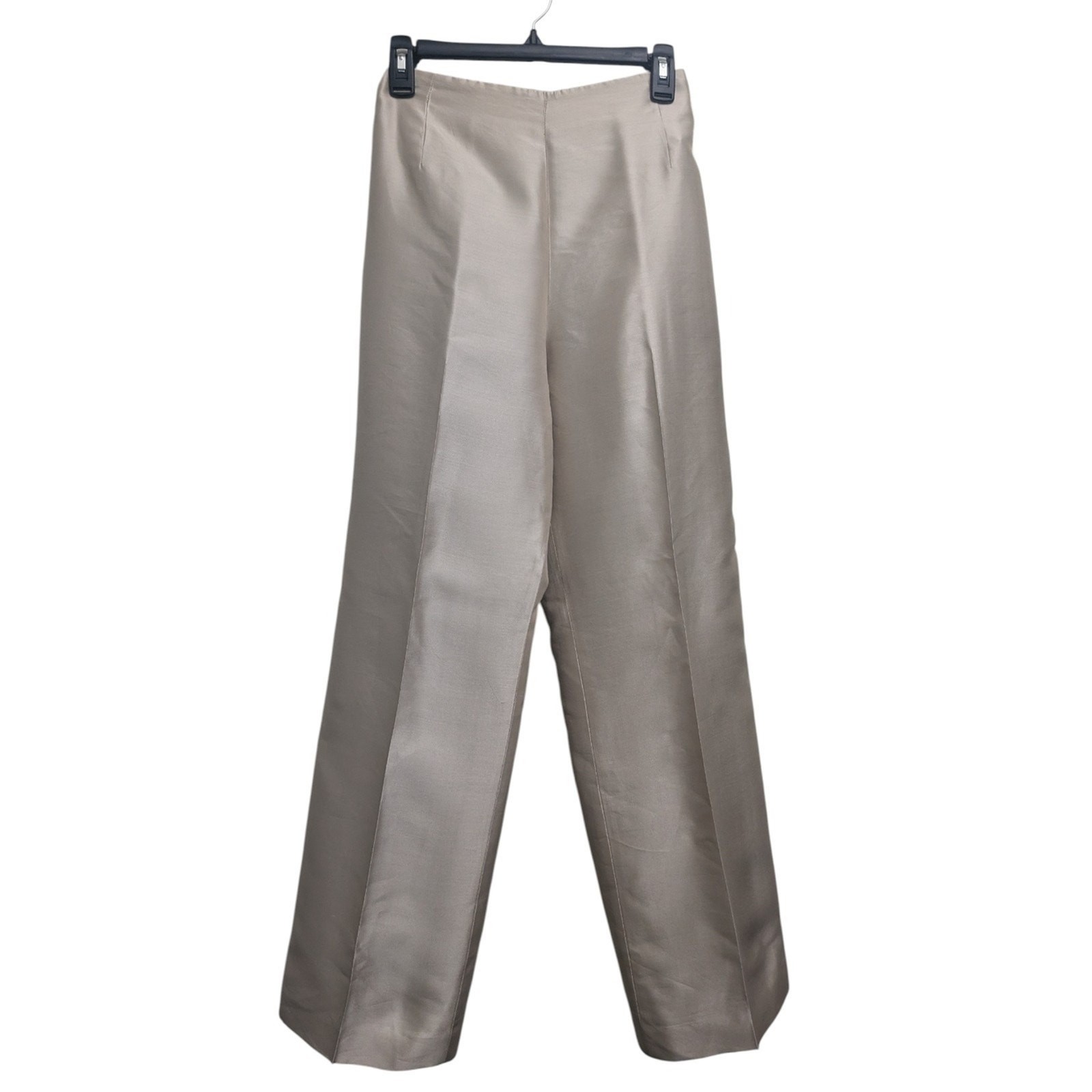 NWT Vintage Talbots Pure Silk Taupe Wide Leg Lined Pants Sz 16 Quiet Luxury Corp