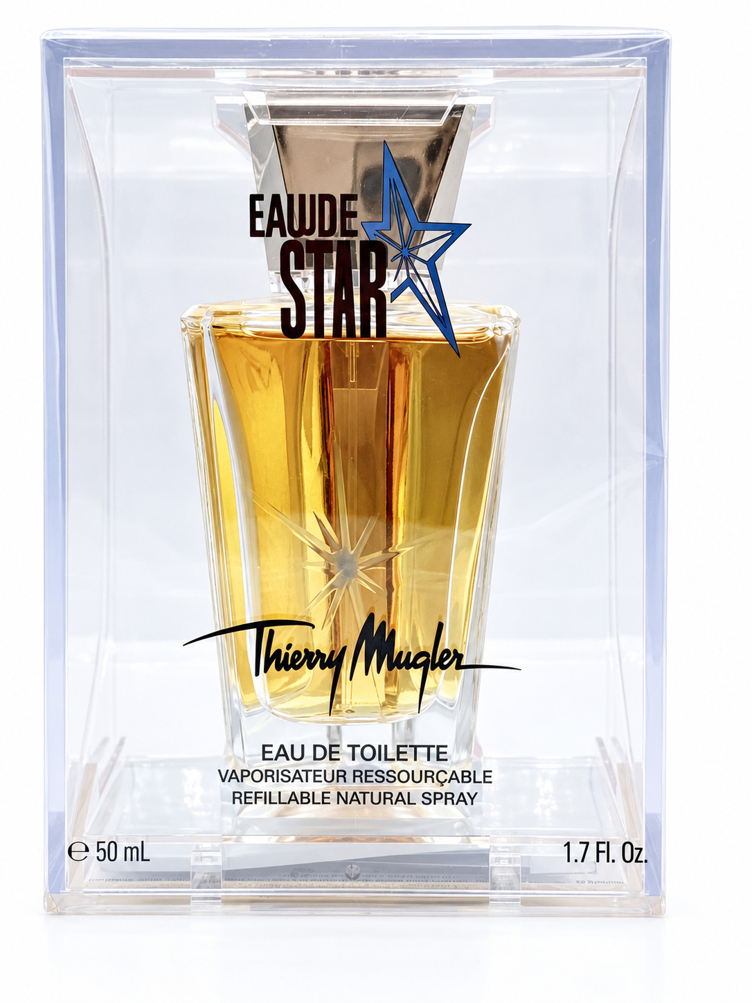 Thierry Mugler Eau De Star 1.7 oz / 50ml Natural Spray Refillable Vintage NIB Thierry Mugler Eau De Star 1.7 oz / 50ml Natural Spray Refillable Vintage NIB