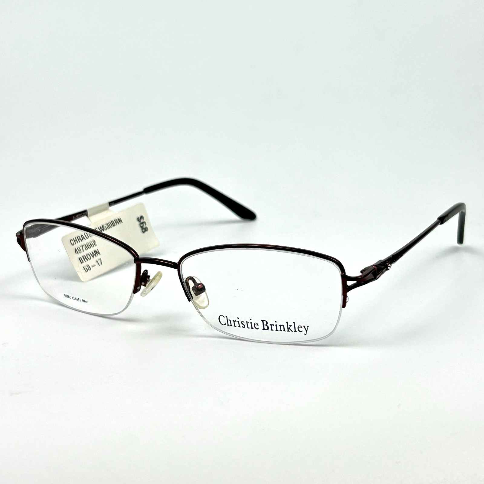 Christie Brinkley 4973662 Womens Eyeglasses Frame Brown Cat Eye 53-17-138 mm
