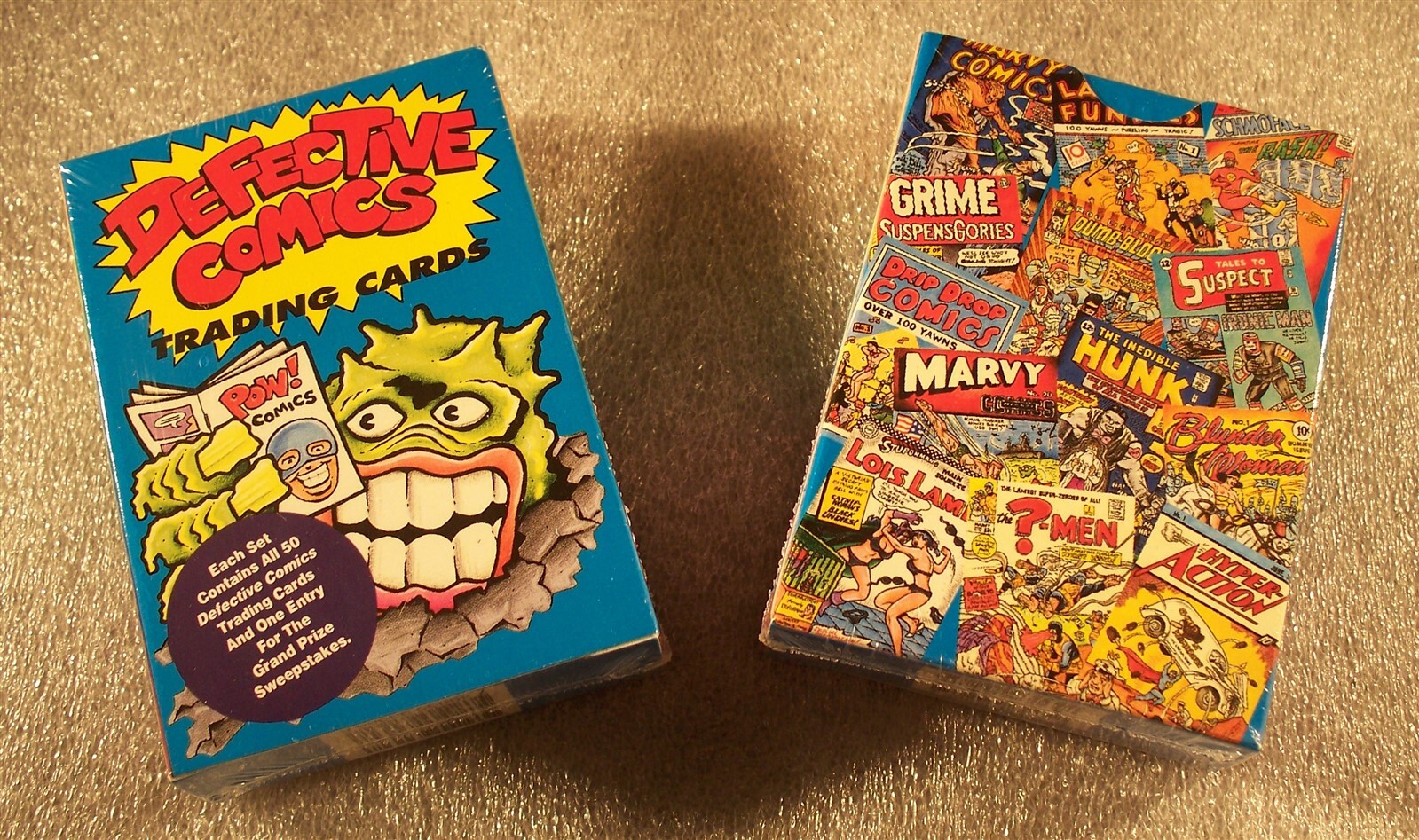 DEFECTIVE COMICS - complete set parody trading cards SEALED DEFECTIVE COMICS - complete set parody trading cards SEALED