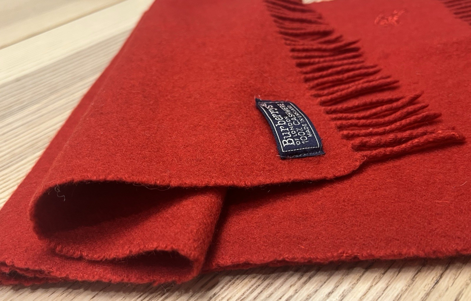 Authentic Burberrys 100% Cashmere Scarf — Vintage England