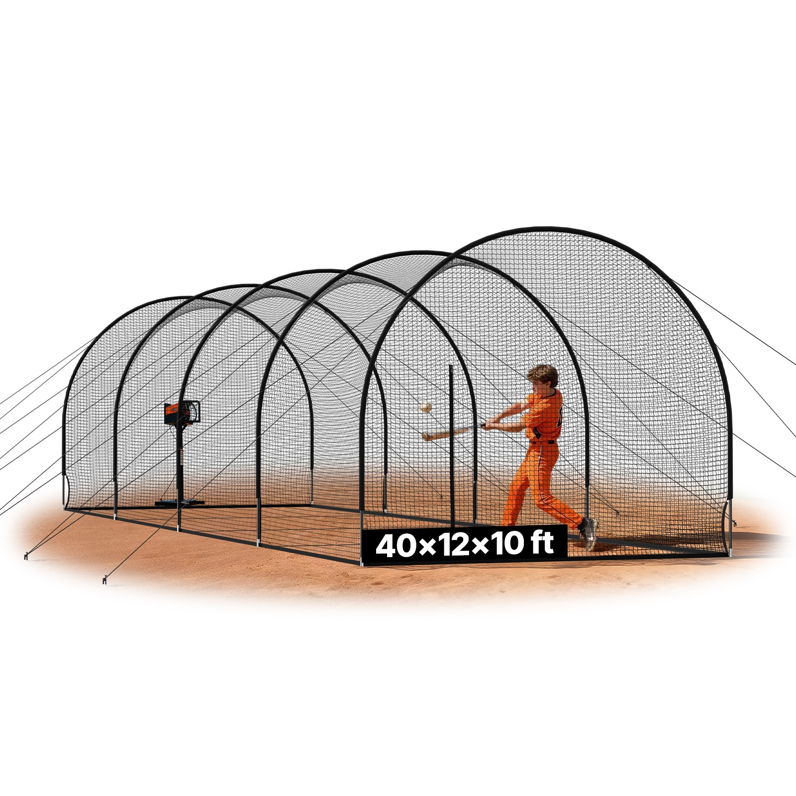 Uimoso Baseball Batting Cage 40 x 12 x 10 FT for Indoor and Outdoor Use