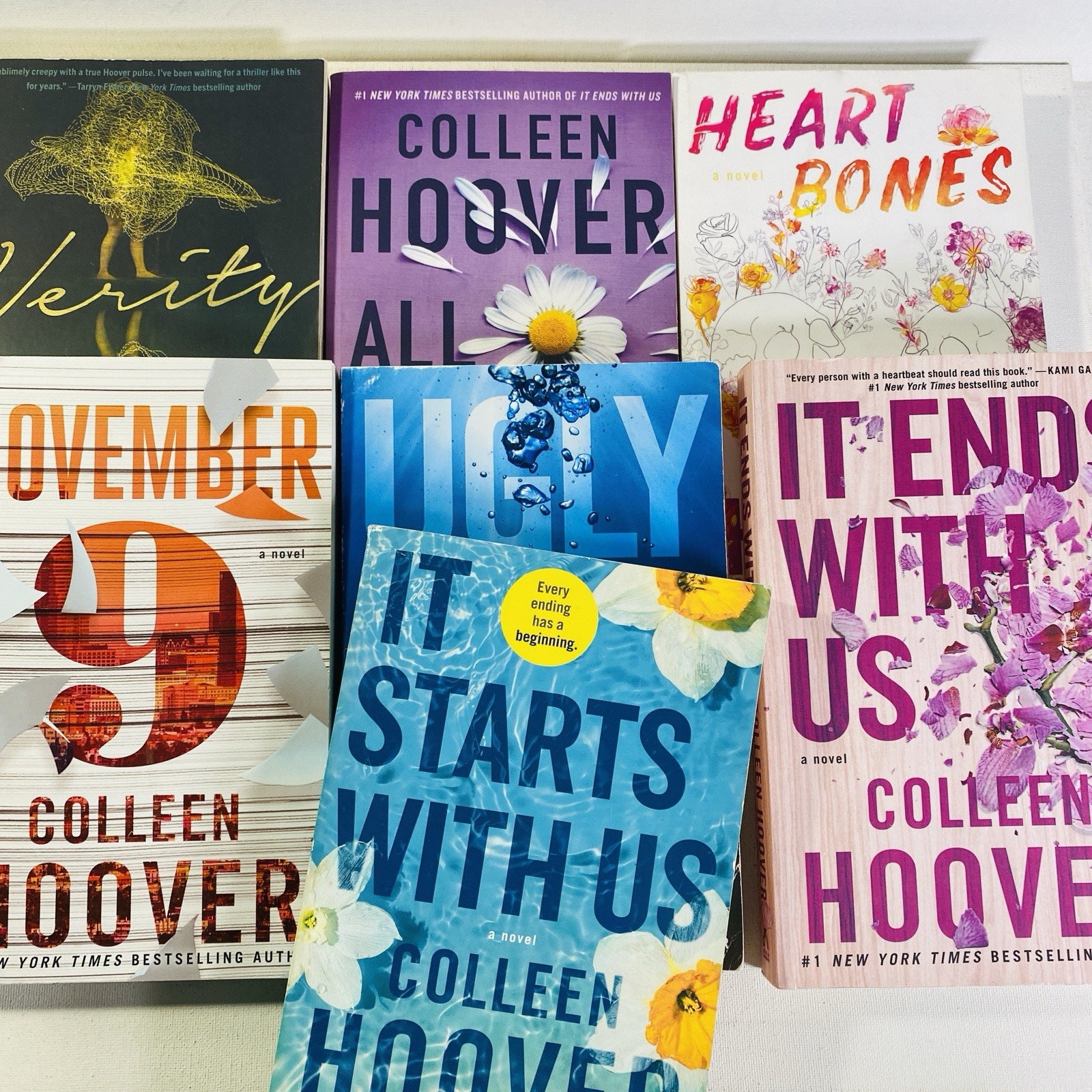It Starts with Us by Colleen Hoover LOT OF 7 w/ It Ends With Us, Ugly Love,