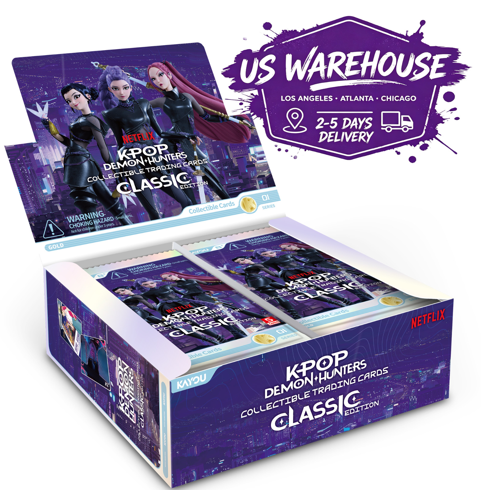 KAYOU KPop Demon Hunters Collectible Trading Cards Classic Edition Box 20 Packs KAYOU KPop Demon Hunters Collectible Trading Cards Classic Edition Box 20 Packs