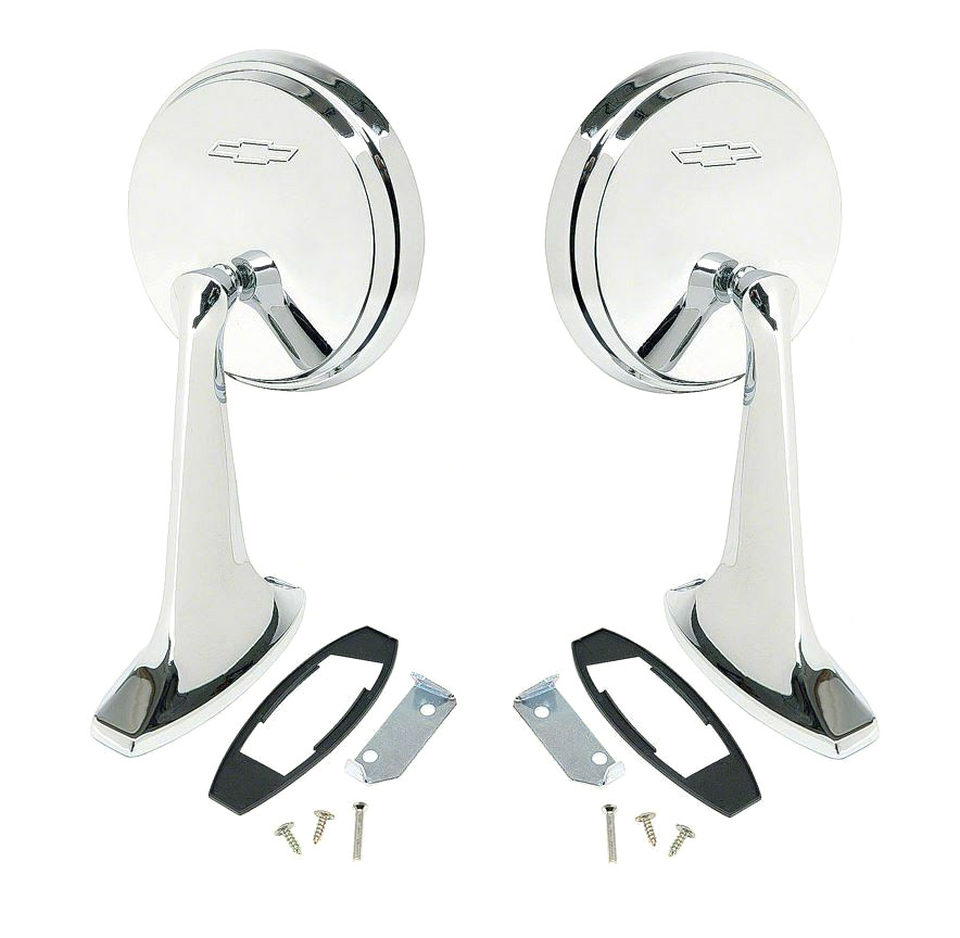 OER Outer Door Mirror Set With Bowtie For 1965-1966 Impala Bel Air Biscayne
