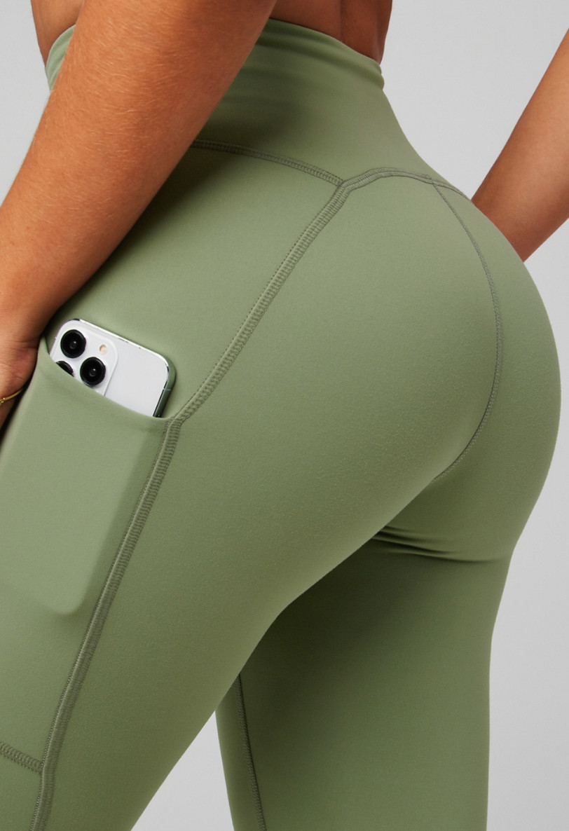 Fabletics Green Cold Weather High-Waisted Pocket Legging, Brand New Fabletics Green Cold Weather High-Waisted Pocket Legging, Brand New