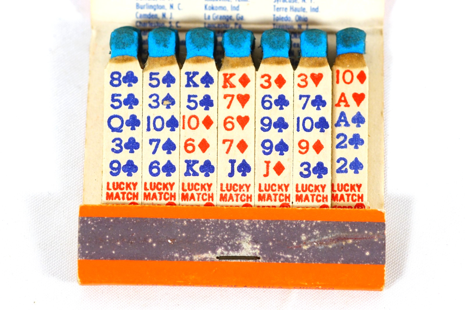 1950s Roadway Express Advertising Featured Matchbook Lucky Match 1 Missing Match