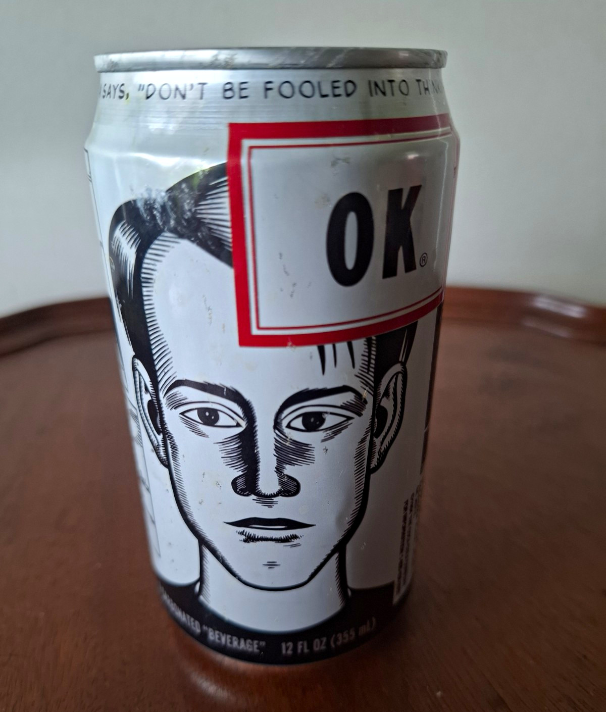 Vintage 1994 OK Soda Can Unopened Full Daniel Clowes Art Wheel of OK-Ness Vintage 1994 OK Soda Can Unopened Full Daniel Clowes Art Wheel of OK-Ness