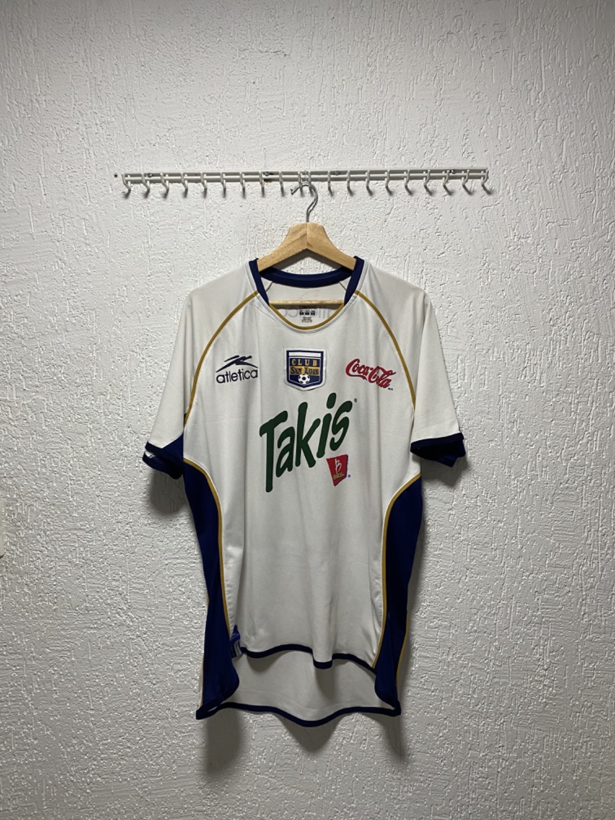 Club San Luis 2006 2007 Atletica Away Soccer Jersey Men\'s Sz L MatchWorn Tressor