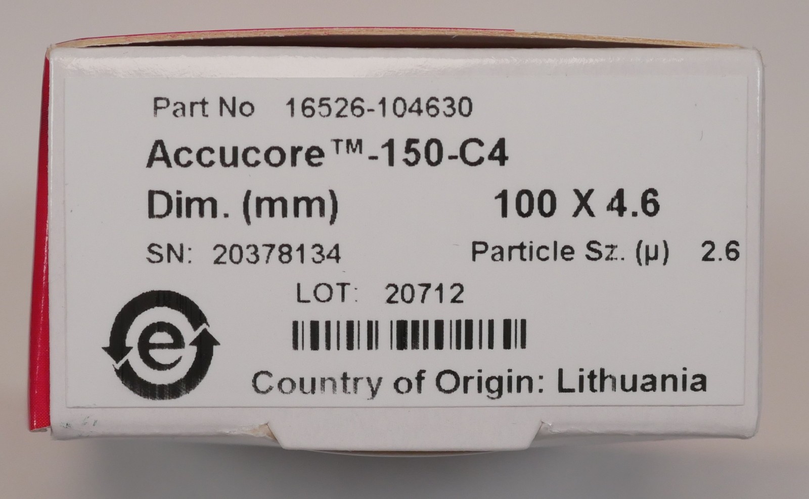 Thermo Scientific Accucore 150-C4 100x4.6mm 2.6um HPLC Col. P/N 16526-104630-New