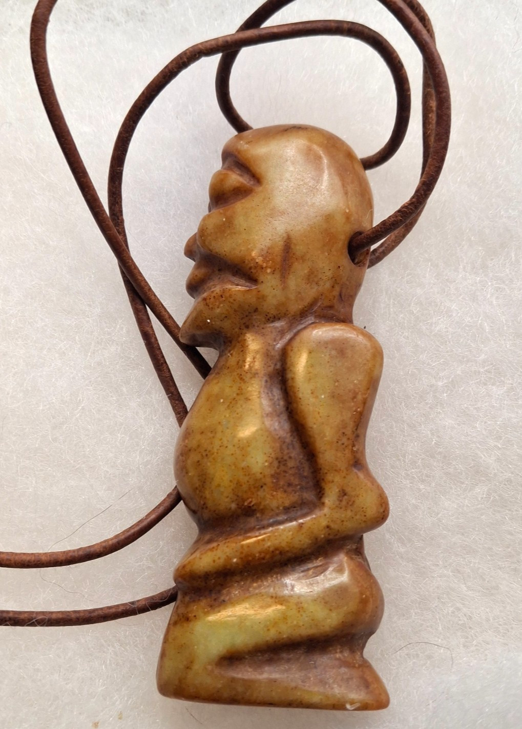 Chinese Hongshan Culture Nephrite Jade Pendant 3.5\