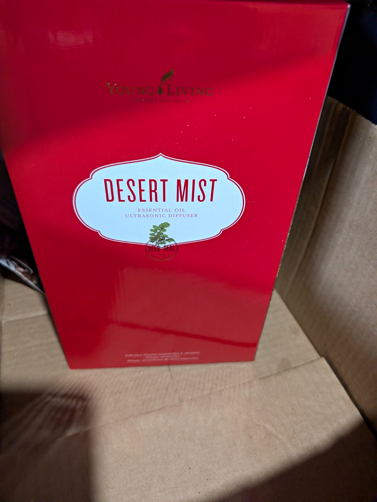 Young Living Desert Mist Ultrasonic Oil Diffuser, Red, Aromatherapy, 1 Pack