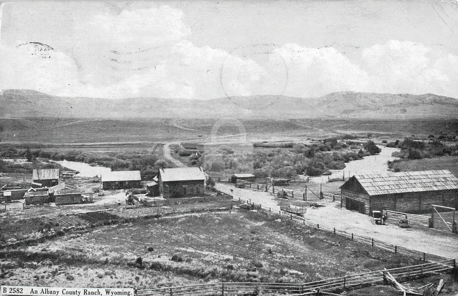 Albany County Ranch Wyoming Birdseye View of City Postcard Copy Albany County Ranch Wyoming Birdseye View of City Postcard Copy