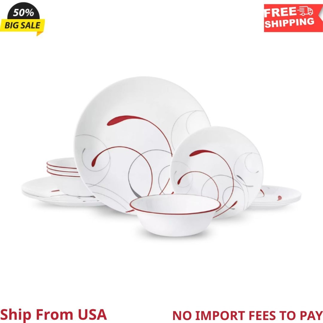 Corelle Splendor 12-Piece Glass Dinnerware Set (Service for 4) New