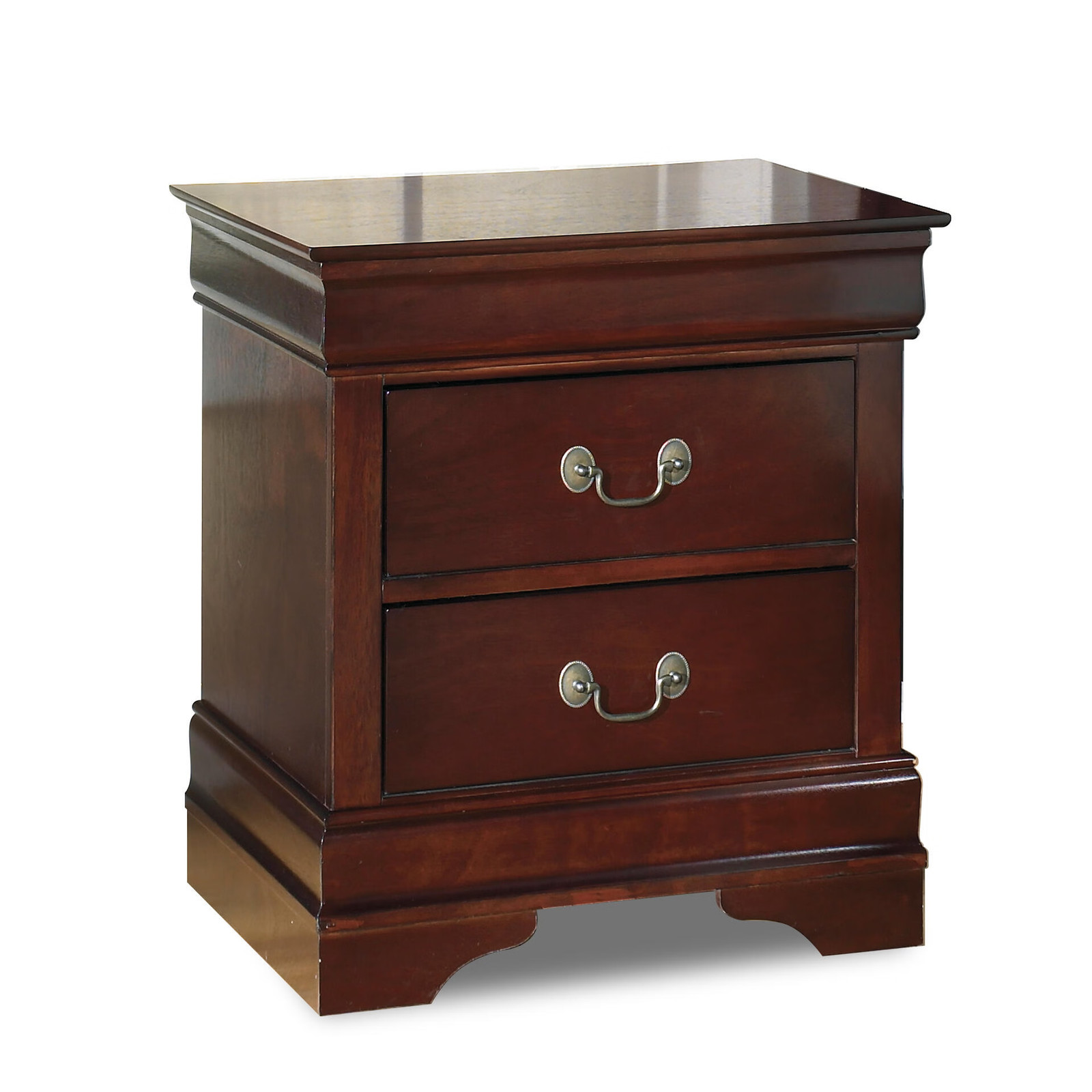 Signature Design by Ashley Traditional Alisdair 2 Drawer Nightstand, Reddish