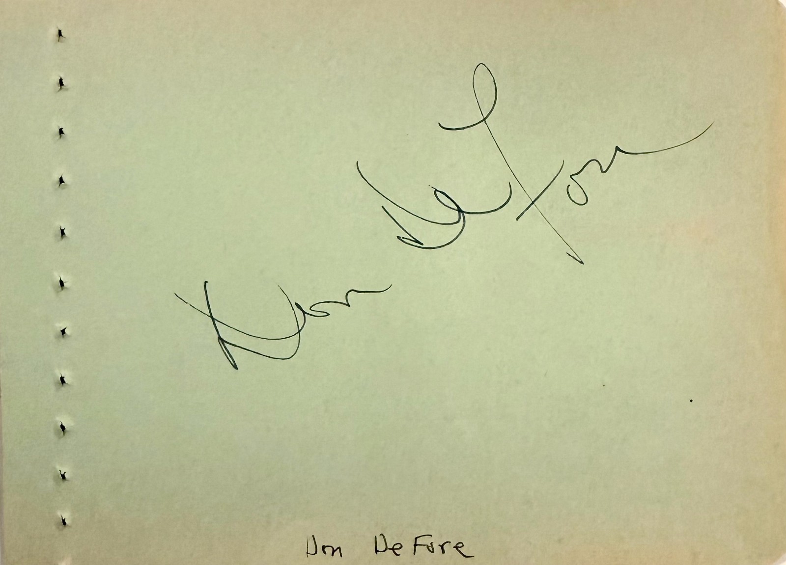 DON DeFORE & MONA FREEMAN Dual Signed Autograph 4\