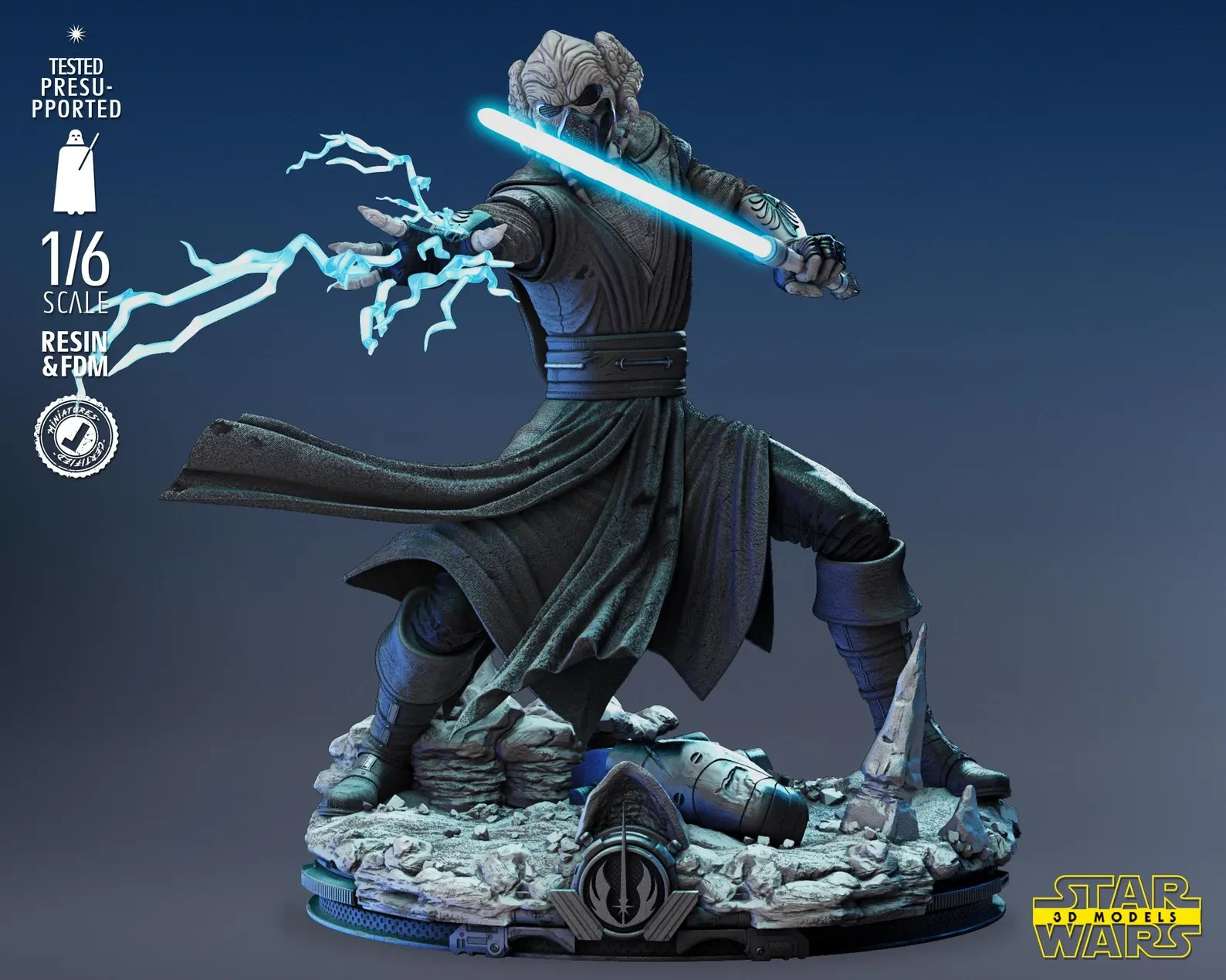 Plo Koon Statue Model Kit  Star Wars Unpainted/Unassembled
