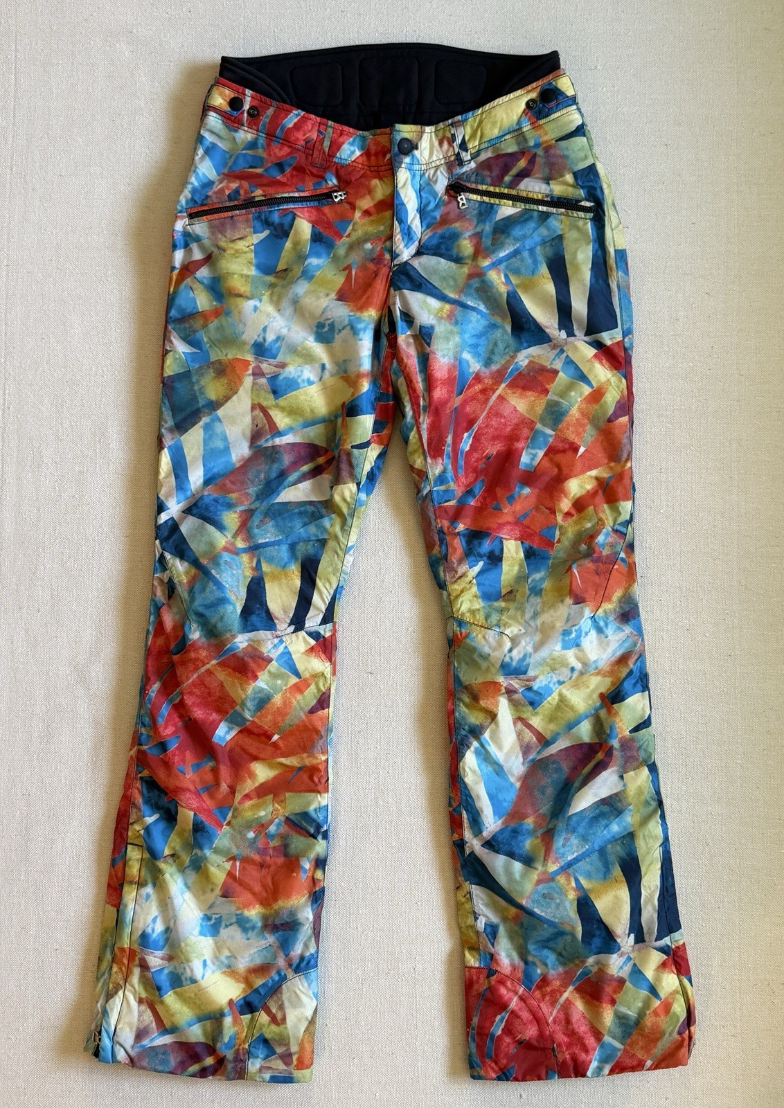 NEW Bogner Fire & Ice Stina Multi Color Abstract Print Ski Pants Women’s 8