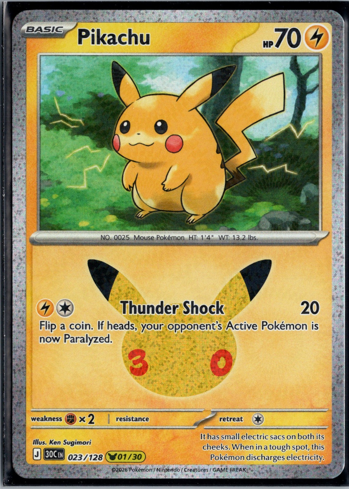 2026 Pokémon 30th Celebration Pikachu 1/30-30/30 Choose Your Card English TCG