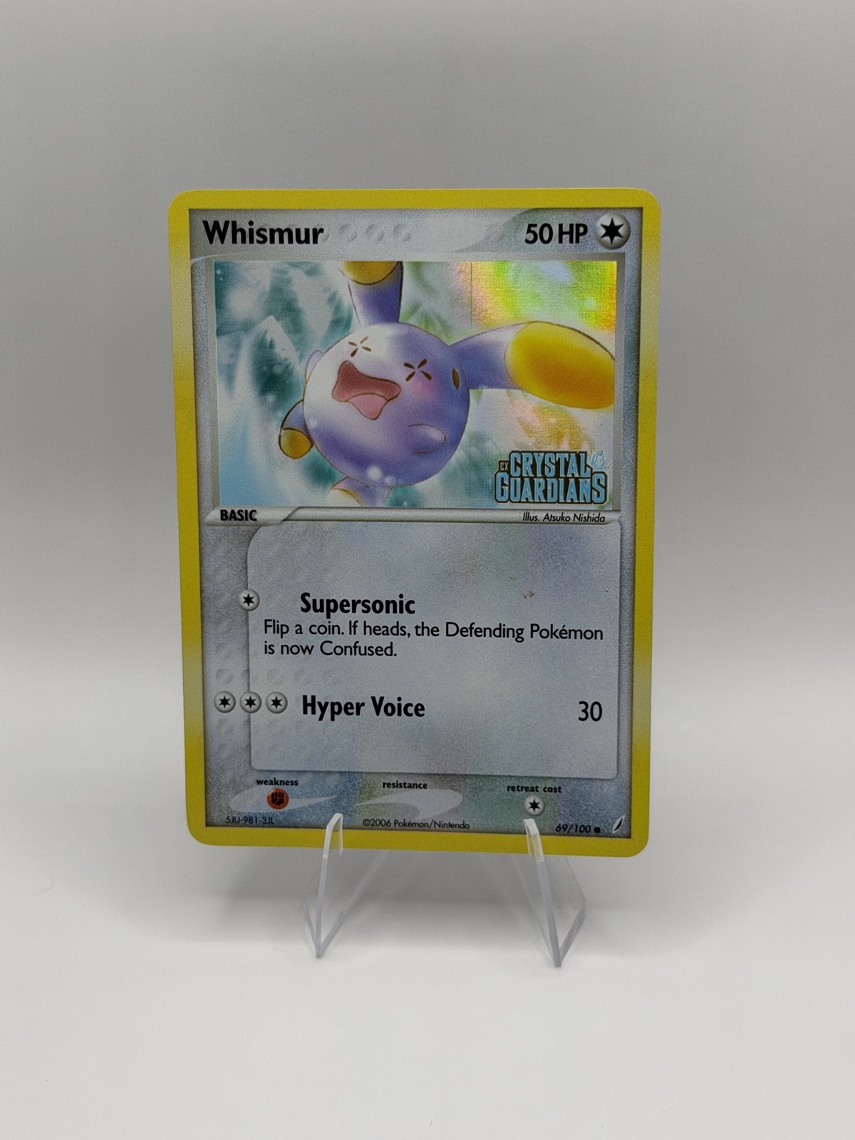 Whismur 69/100 EX Crystal Guardians Reverse Holo Whismur 69/100 EX Crystal Guardians Reverse Holo