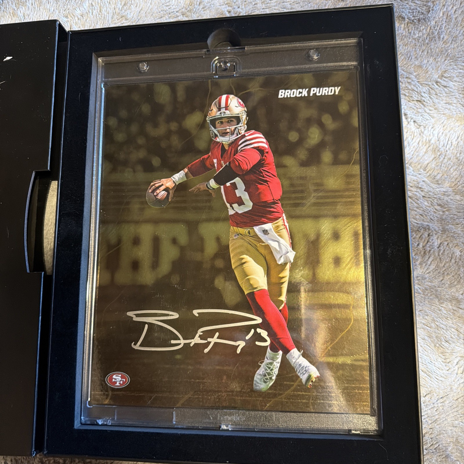 Brock Purdy Autographed Fanatics Emanate Gold 16/50 Brock Purdy Autographed Fanatics Emanate Gold 16/50