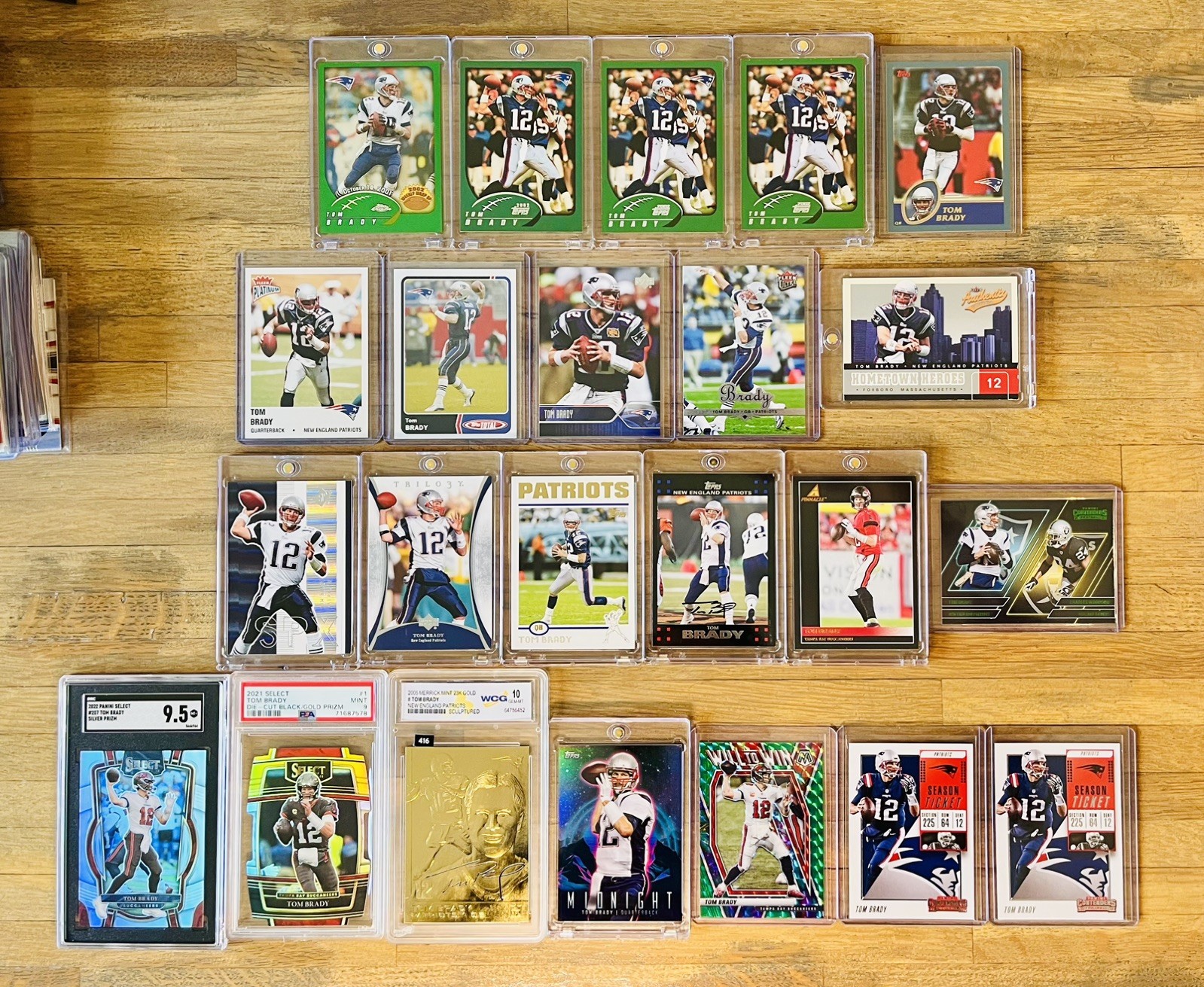 2002 Topps Chrome Tom Brady and Upper Deck Lot (23)  - Values Rise Daily.