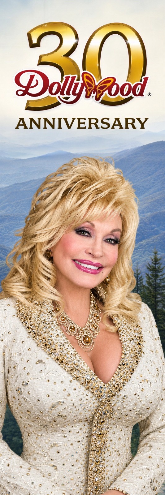 GIANT 2’X6’ VINYL BANNER - DOLLY PARTON