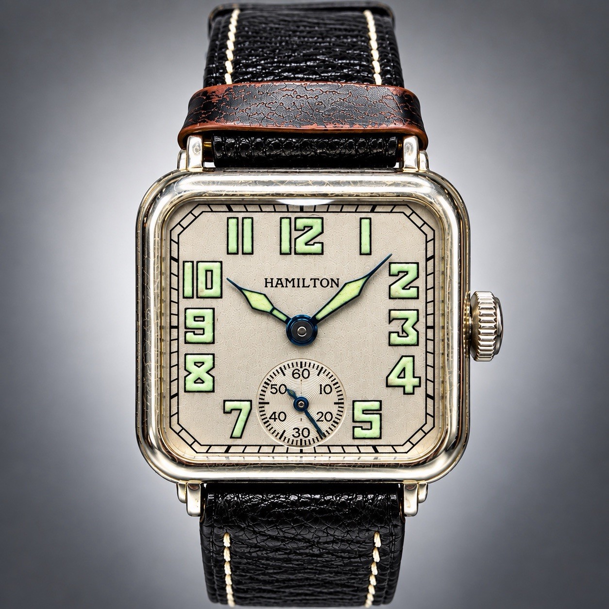 Hamilton Hastings 14K White Gold Filled 17J Art Deco Watch Vintage 1920s