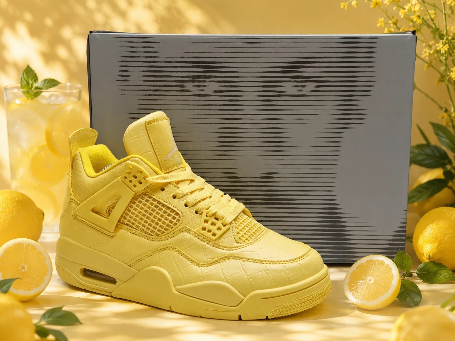 Men\'s J Balvin x Jordan 4 ‘Lemonade’ (2026) IW2872-700 Size US 7-12 Men\'s J Balvin x Jordan 4 ‘Lemonade’ (2026) IW2872-700 Size US 7-12