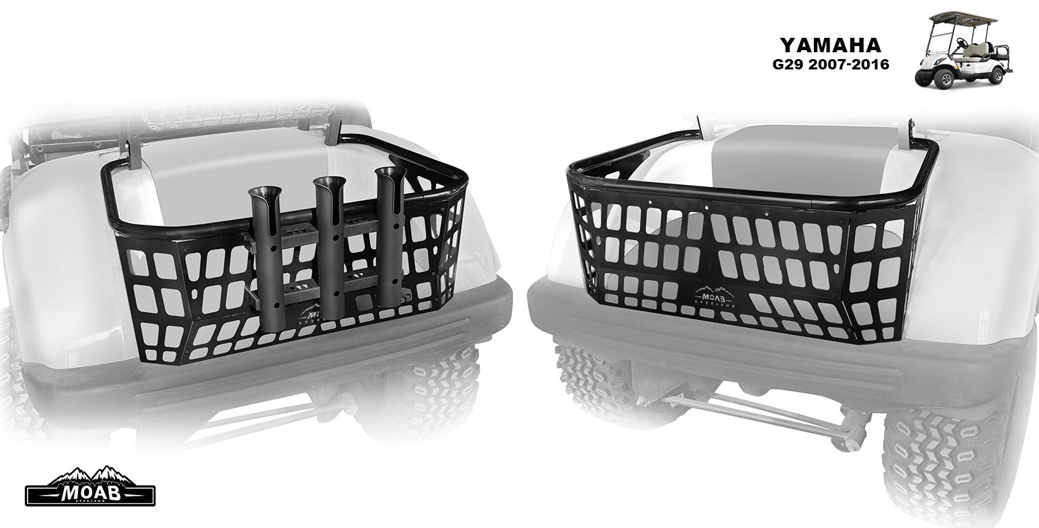 'MOAB' Heavy Duty Utility Rear Basket for YAMAHA G29 (2007-2016) Golf Cart