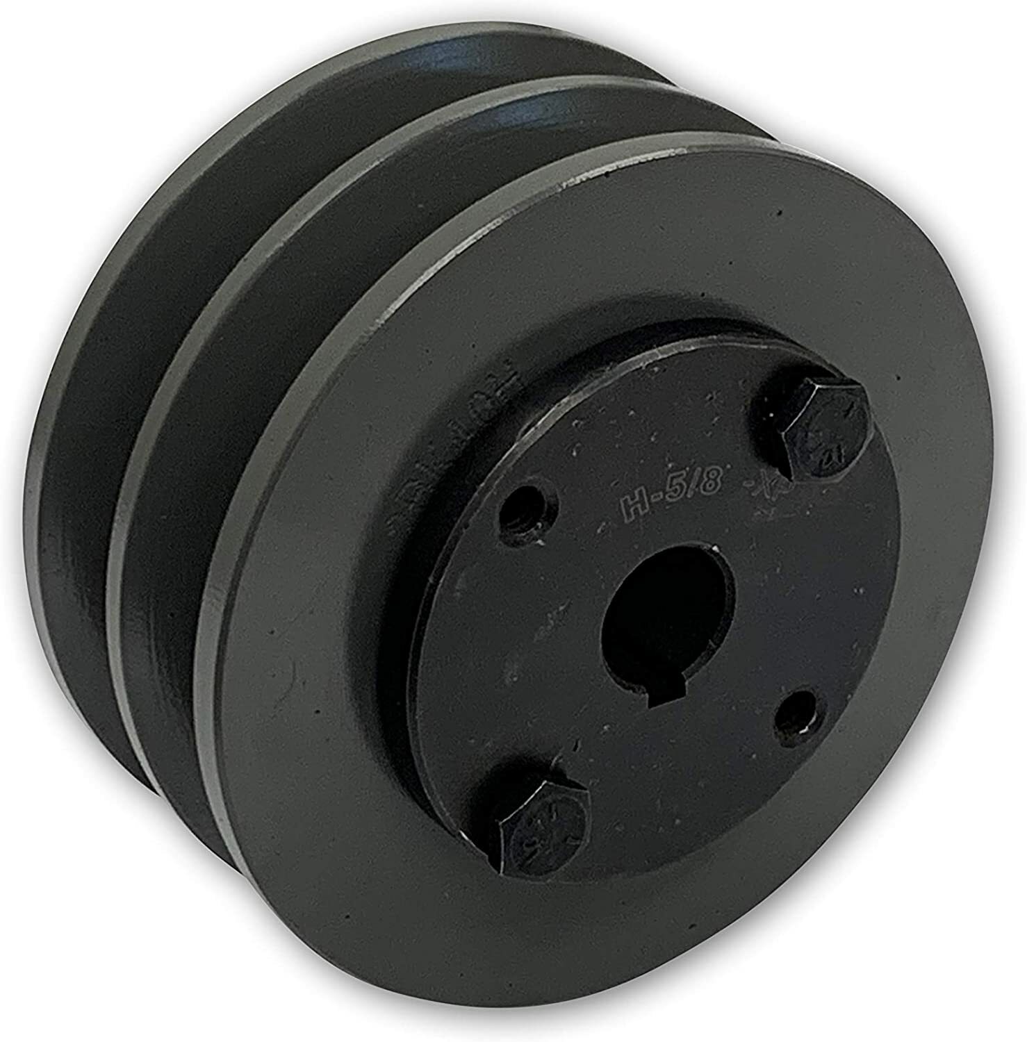 2 GROOVE CAST IRON ELECTRIC MOTOR PULLEY SHEAVE 3.45\
