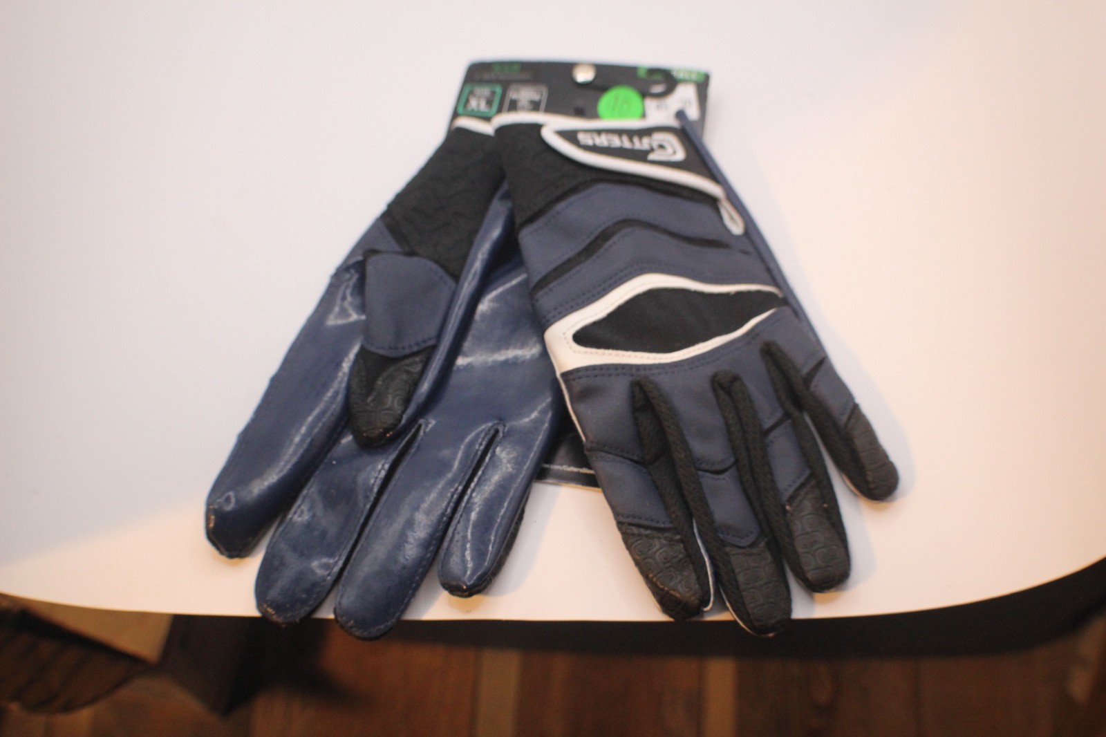 CUTTERS FOOTBALL X40 GLOVE C-TACK GRIP FORM FIT LIGHT WASHABLE ADULT XL NAVY