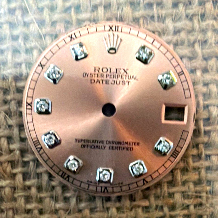 Factory Rolex Datejust Pink Diamond Dial Mid size 31mm Mint Condition