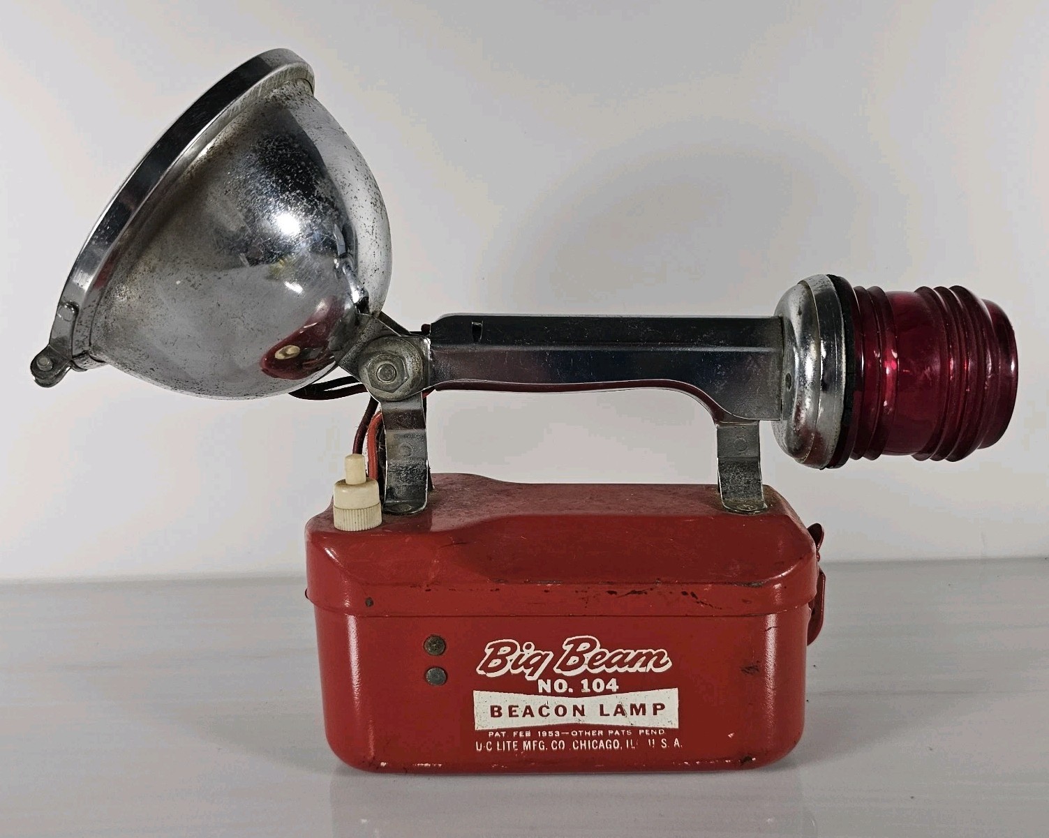 Vintage Big Beam No 104 Beacon Lamp No Battery - Not Tested