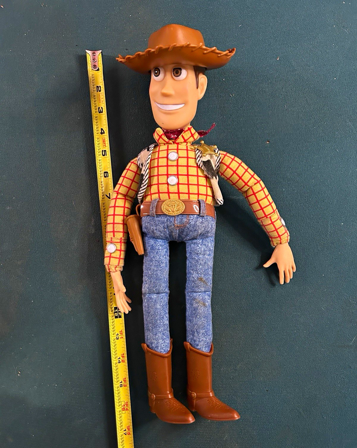 Tested - Thinkway Toy Story Woody 16 in Action Figure Doll w/ Hat, Pull String
