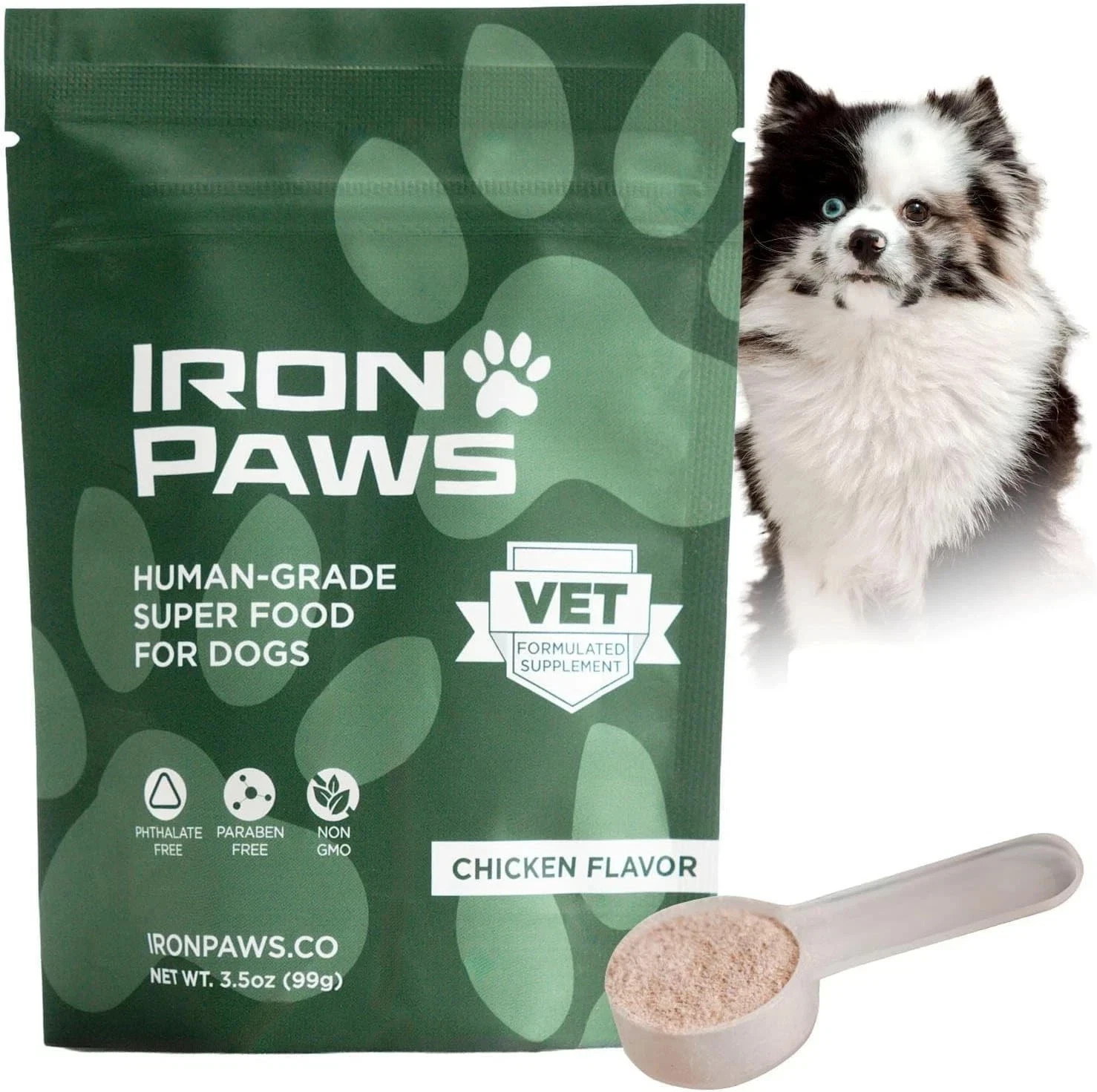Iron Paws Human-Grade Superfood For Dogs, Premium Greens Powder Supplement Fo... Iron Paws Human-Grade Superfood For Dogs, Premium Greens Powder Supplement Fo...