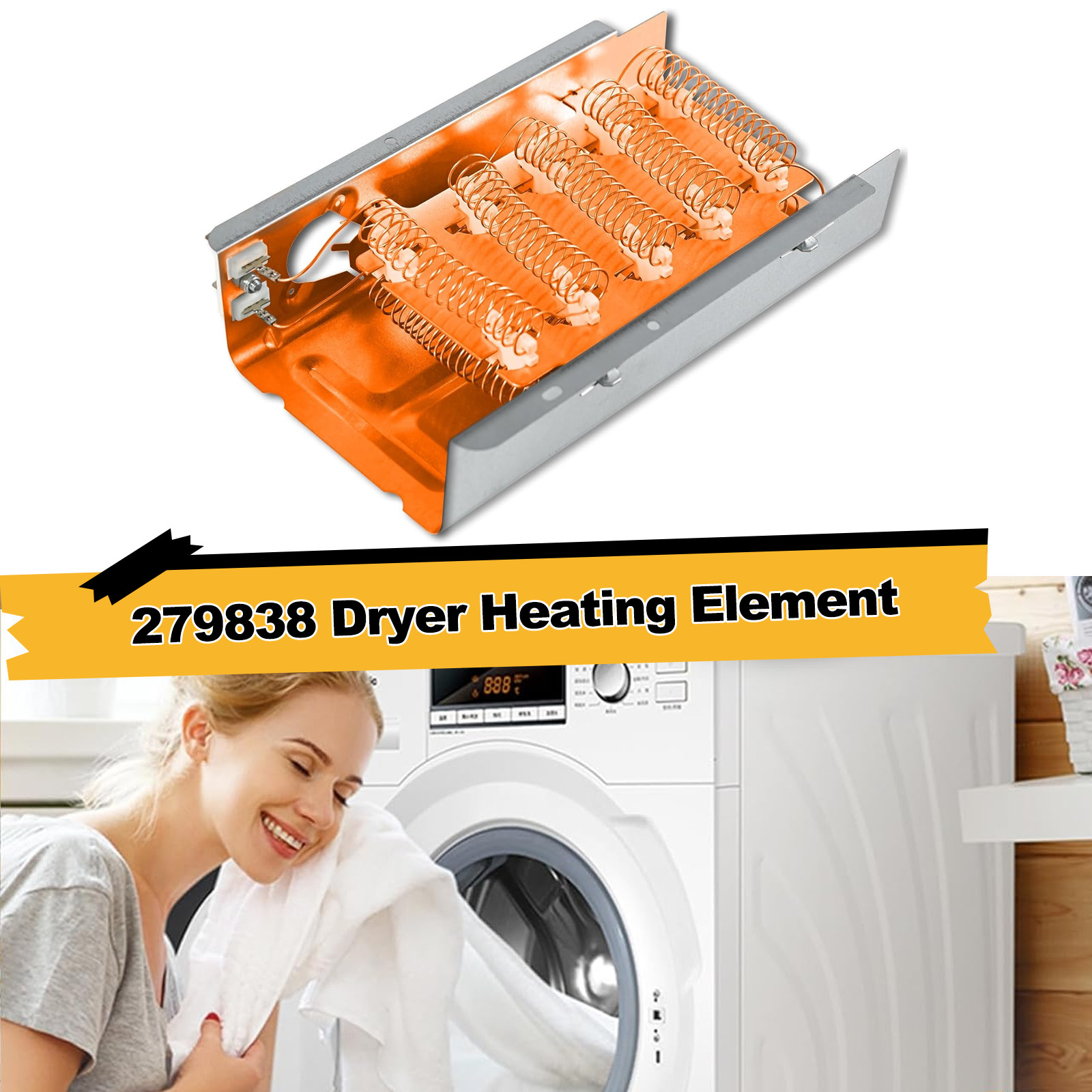 279838 Dryer Heating Element Assembly,Replacement for Whirlpool & Kenmore Dryers