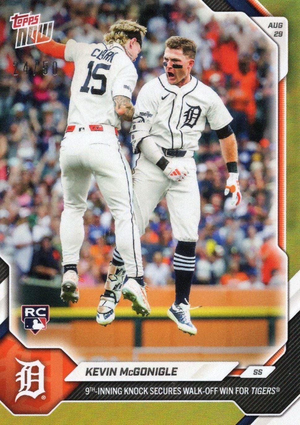 2026 Topps Now Kevin McGonigle #615 Gold Foil /50 Rookie RC Baseball Card 2026 Topps Now Kevin McGonigle #615 Gold Foil /50 Rookie RC Baseball Card