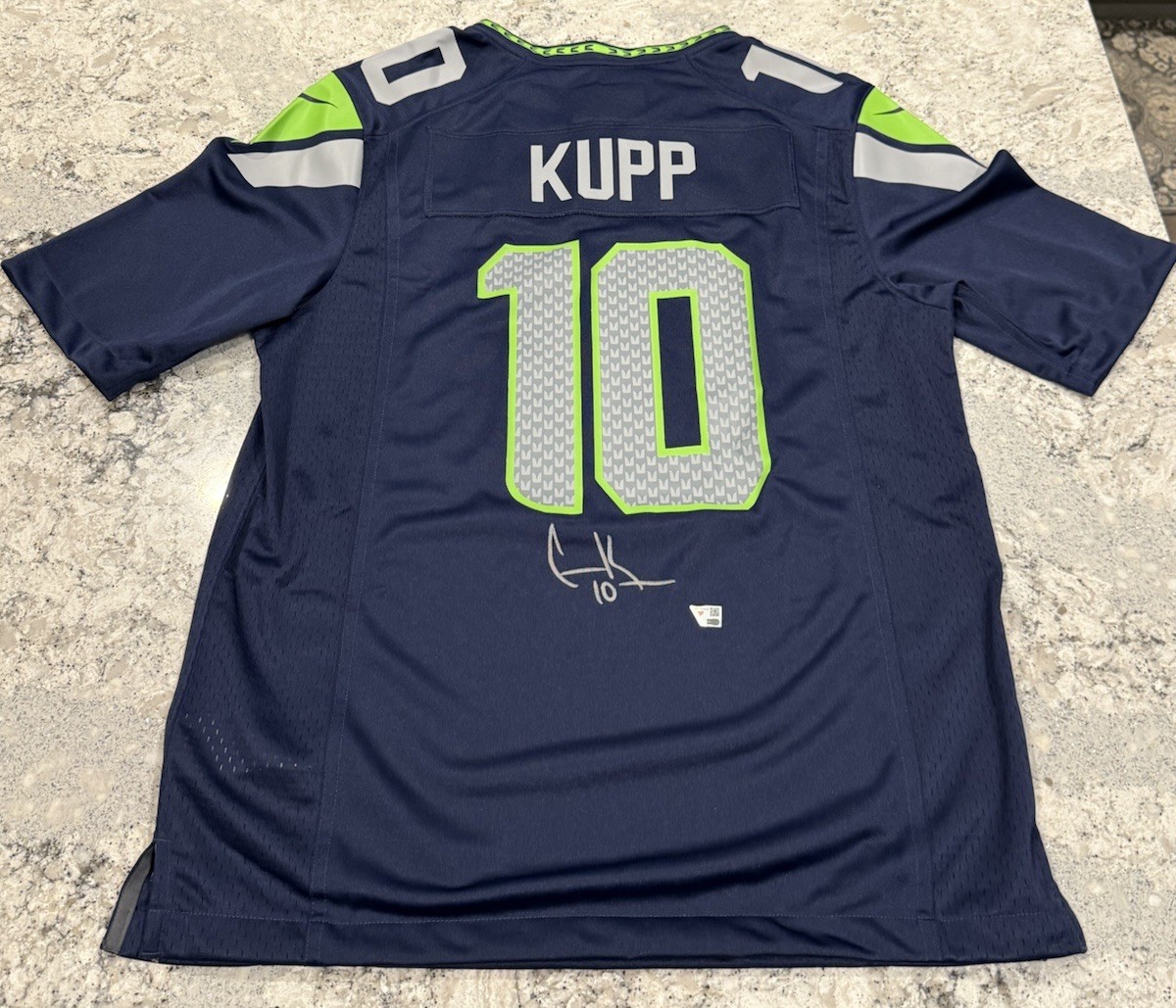 Cooper Kupp Fanatics Signed Jersey COA Under Wraps Seahawks RARE Authentic XL