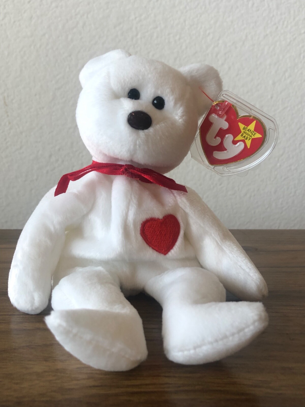 Ty 4058 Valentino Bear Beanie Baby 1993/1994 Sealed Tag, Errors, Mint Condition