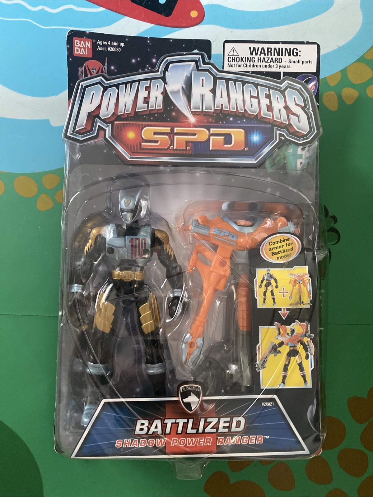 NEW- Power Rangers SPD Shadow Ranger Battlized Action Figure 2005 Bandai Sealed