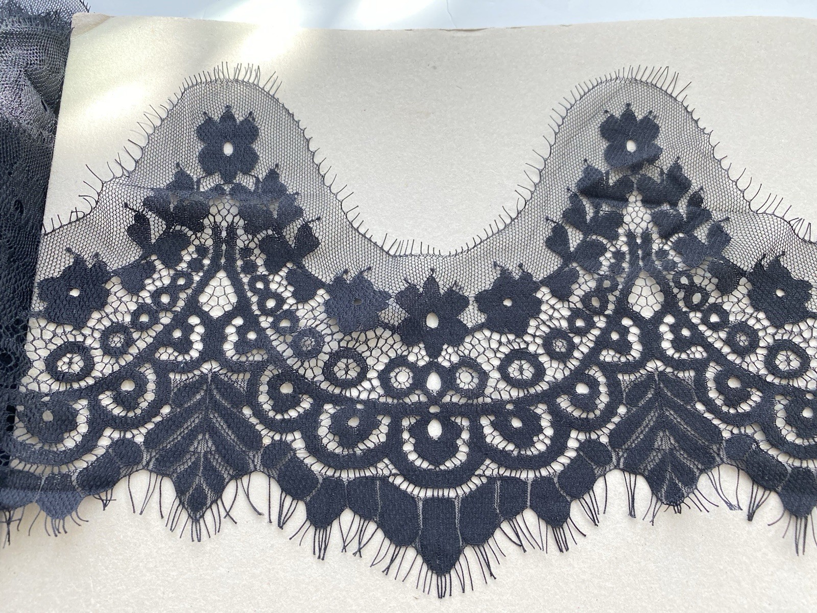 3 Yards Black Eyelash French Mesh Lace Trim for Sewing/Crafts/Lingerie/7